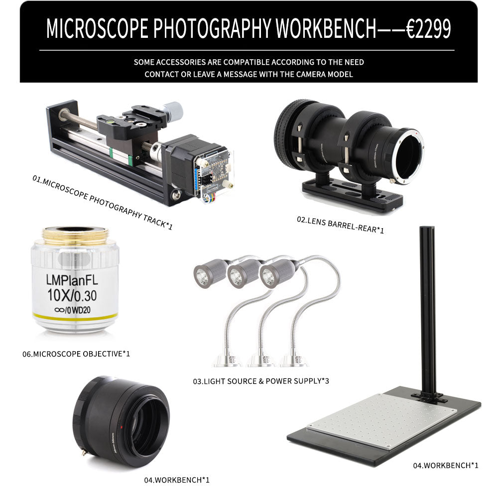 Microscope photography workbench